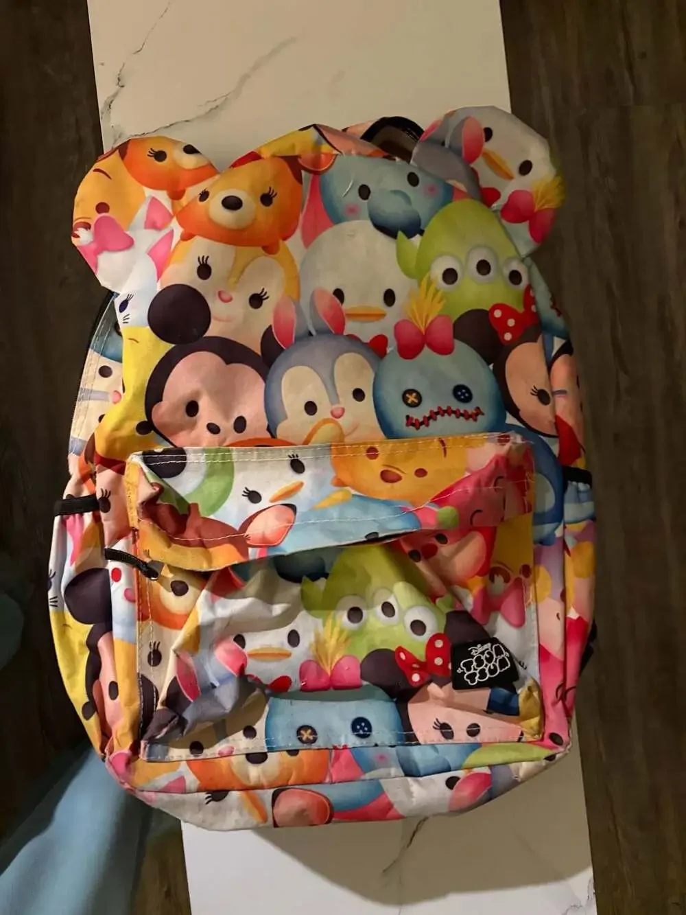 Disney Tsum Tsum Character All-Over Print Kids 16-Inch Backpack with 3D Ears
